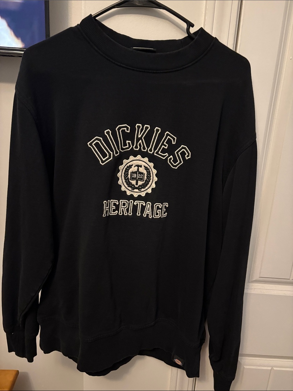 Dickies Black Crewneck Sweatshirt with Heritage Logo